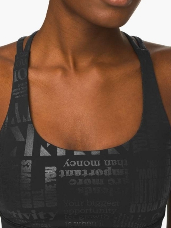 lululemon athletica Other - Lululemon Energy Bra Manifesto Size 8 20 Yr Foil Black